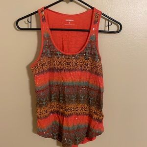 Sequined tank top